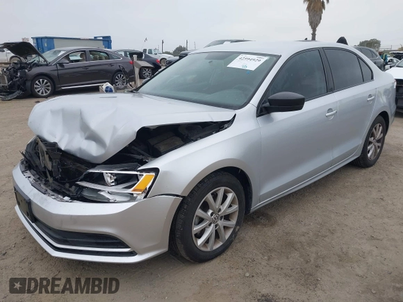 2015 Volkswagen Jetta SE with VIN 3VWD17AJ3FM324044, listed as a IAAI auction lot 42594929 with 108,480 mi miles and . Bid and sale history available at DreamBid. Image 2.