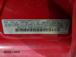 2010 Volkswagen Jetta TDI z VIN 3VWPL7AJ0AM667118, wystawiony jako Copart lot #51521765 z przebiegiem 106 018 mil mil oraz Tytuł czysty. Historia ofert i sprzedaży dostępna na DreamBid. Obrazek 12.