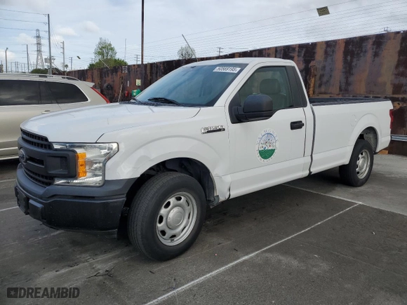 2019 Ford F-150 XL with VIN 1FTMF1CB8KKE15514, listed as a Copart auction lot 50569195 with 40,484 mi miles and Salvage Title. Bid and sale history available at carsss.com. Image 1.