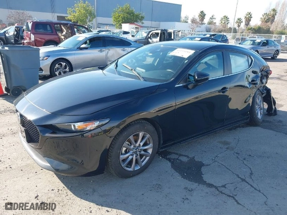 2021 Mazda Mazda3 Hatchback 2.5 S with VIN JM1BPAJLXM1314726, listed as a IAAI auction lot 41193185 with 43,546 mi miles. Bid and sale history available at carsss.com. Image 2.