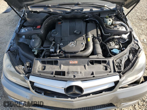 2012 Mercedes-Benz C 250 with VIN WDDGJ4HB7CF887127, listed as a Copart auction lot 62573325 with 148,176 mi miles and Salvage title. Bid and sale history available at DreamBid. Image 11.