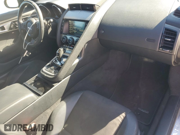 2015 Jaguar F-Type V6 with VIN SAJWA6E74F8K15229, listed as a Copart auction lot 73109184 with 62,245 mi miles and Salvage Title. Bid and sale history available at DreamBid. Image 8.