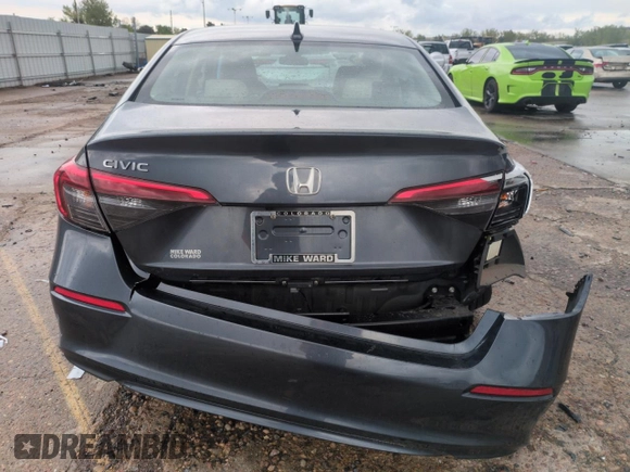 2023 Honda Civic EX z VIN 2HGFE1F73PH309295, wystawiony jako Copart lot #55631255 z przebiegiem 23 567 mil mil oraz Szkoda całkowita • Salvage title. Historia ofert i sprzedaży dostępna na DreamBid. Obrazek 6.