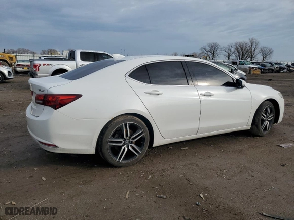 2015 Acura TLX with VIN 19UUB1F34FA022011, listed as a Copart auction lot 43238735 with 0 mi miles and Salvage Title. Bid and sale history available at carsss.com. Image 3.