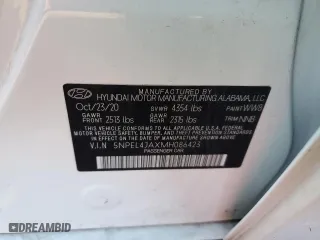 2021 Hyundai Sonata SEL with VIN 5NPEL4JAXMH086423, listed as a Copart auction lot 83465744 with 199,157 mi miles and Salvage Title. Bid and sale history available at carsss.com. Image 13.