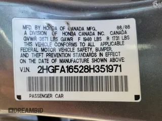 2008 Honda Civic LX с VIN 2HGFA16528H351971, выставлен на аукционе IAAI как лот 41709742 с пробегом 221 757 миль миль и . История ставок и продаж доступна на DreamBid. Изображение 9.