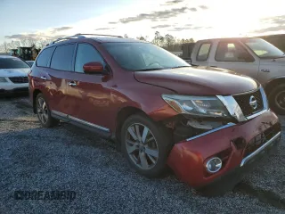 2014 Nissan Pathfinder Platinum with VIN 5N1AR2MM8EC727715, listed as a Copart auction lot 48992395 with 165,048 mi miles and Salvage title. Bid and sale history available at DreamBid. Image 4.