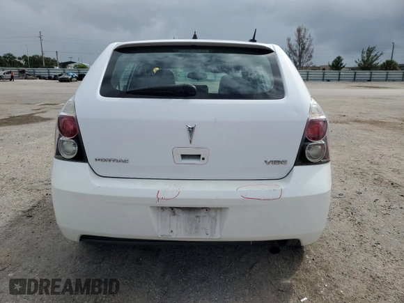 2009 Pontiac Vibe w/1SB with VIN 5Y2SP67029Z432403, listed as a Copart auction lot 75915654 with 125,062 mi miles and Salvage Title. Bid and sale history available at carsss.com. Image 6.