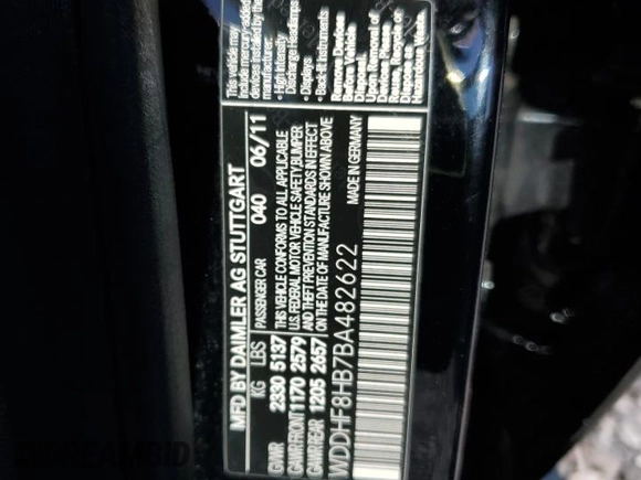 2011 Mercedes-Benz E 350 Luxury с VIN WDDHF8HB7BA482622, выставлен на аукционе Copart как лот 49045985 с пробегом 126 015 миль миль и Чистый • Clean title. История ставок и продаж доступна на DreamBid. Изображение 12.