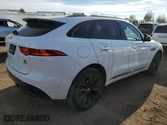 2019 Jaguar F-Pace S with VIN SADCM2FV6KA355093, listed as a Copart auction lot 81823914 with 46,984 mi miles and Salvage Title. Bid and sale history available at DreamBid. Image 3.