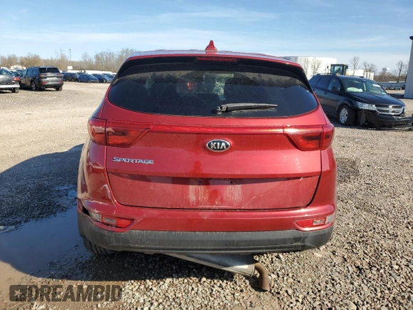 2017 Kia Sportage LX with VIN KNDPMCAC3H7188559, listed as a Copart auction lot 54020655 with 84,488 mi miles and Salvage Title. Bid and sale history available at DreamBid. Image 6.