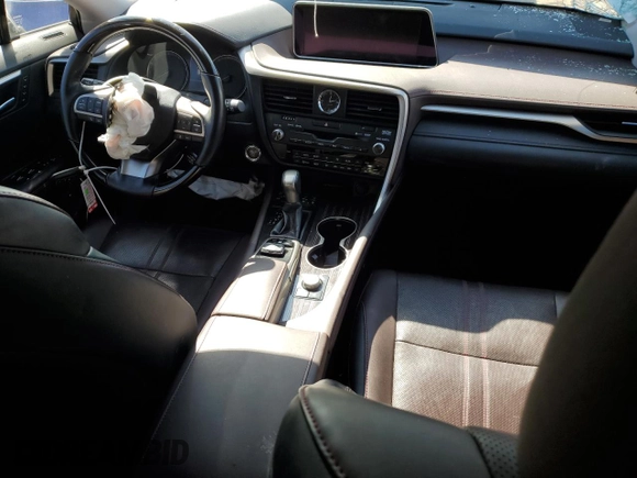 2018 Lexus RX with VIN JTJGZKCA9J2001722, listed as a Copart auction lot 43532515 with 94,665 mi miles and Salvage Title. Bid and sale history available at carsss.com. Image 8.