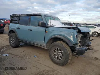 2022 Ford Bronco with VIN 1FMEE5DH8NLA89385, listed as a Copart auction lot 81772054 with 28,064 mi miles and Salvage Title. Bid and sale history available at DreamBid. Image 4.
