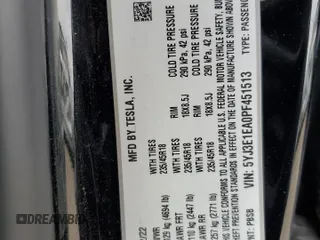 2023 Tesla Model 3 z VIN 5YJ3E1EA0PF451513, wystawiony jako Copart lot #51606425 z przebiegiem 58 482 mil mil oraz Szkoda całkowita • Salvage title. Historia ofert i sprzedaży dostępna na DreamBid. Obrazek 15.