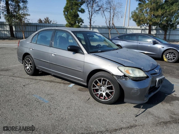 2004 Honda Civic LX with VIN 2HGES16594H586757, listed as a Copart auction lot 42595235 with 294,135 mi miles and Salvage Title. Bid and sale history available at carsss.com. Image 4.