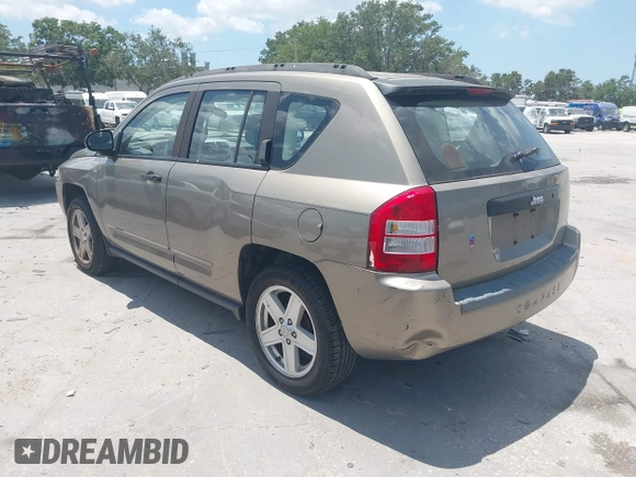 2008 Jeep Compass Sport with VIN 1J8FT47068D593407, listed as a IAAI auction lot 42188334 with 99,736 mi miles. Bid and sale history available at carsss.com. Image 3.