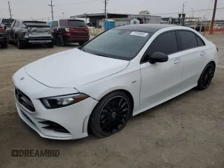 2021 Mercedes-Benz A 220 with VIN W1K3G4EB8MJ256810, listed as a Copart auction lot 73183944 with 25,404 mi miles and Salvage Title. Bid and sale history available at DreamBid. Image 1.