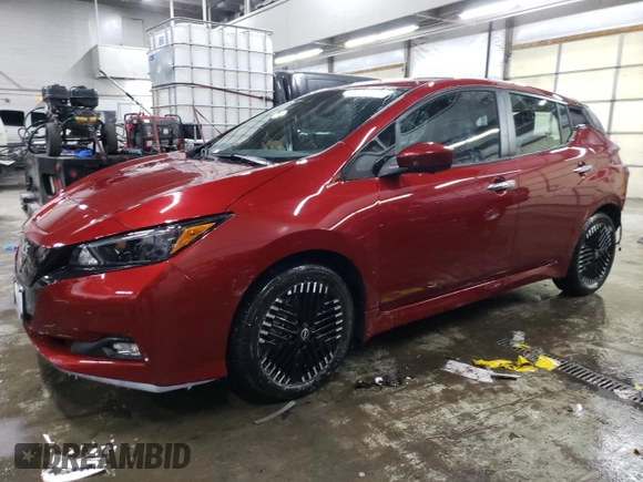 2025 Nissan LEAF SV Plus with VIN 1N4CZ1CV8SC558461, listed as a Copart auction lot 42173305 with 2,191 mi miles and Salvage Title. Bid and sale history available at carsss.com. Image 1.