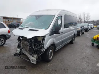 2019 Ford Transit Passenger XL with VIN 1FBAX2CM0KKA73861, listed as a IAAI auction lot 41494070 with 29,556 mi miles. Bid and sale history available at carsss.com. Image 2.