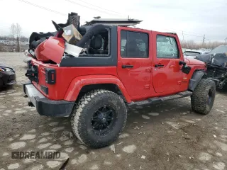 2014 Jeep Wrangler Unlimited Sahara with VIN 1C4BJWEG3EL292912, listed as a Copart auction lot 46402825 with 91,392 mi miles and Salvage Title. Bid and sale history available at carsss.com. Image 3.