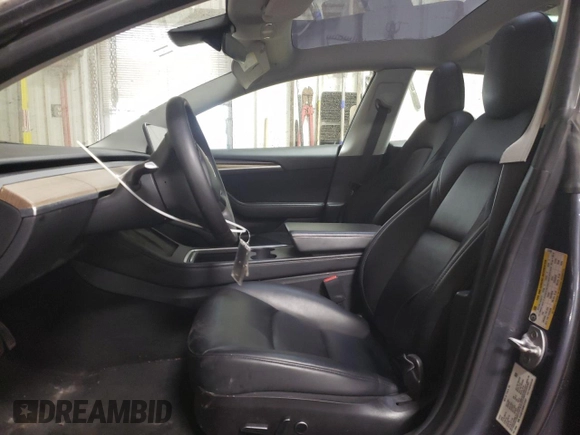 2022 Tesla Model 3 with VIN 5YJ3E1EA8NF372507, listed as a Copart auction lot 52572705 with 70,244 mi miles and Salvage Title. Bid and sale history available at DreamBid. Image 7.