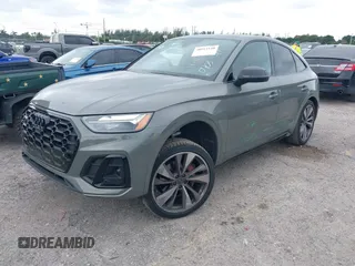 2023 Audi SQ5 Sportback Premium Plus with VIN WA124AFY7P2070703, listed as a IAAI auction lot 40912148 with 19,414 mi miles and . Bid and sale history available at DreamBid. Image 2.