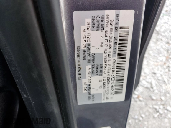 2007 Mazda 5 Sport with VIN JM1CR293670140043, listed as a Copart auction lot 83533264 with 193,192 mi miles and Clean Title. Bid and sale history available at DreamBid. Image 13.