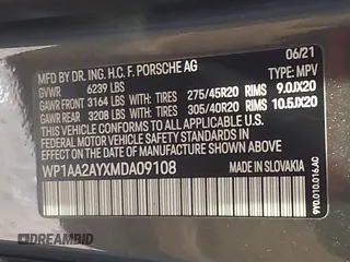 2021 Porsche Cayenne с VIN WP1AA2AYXMDA09108, выставлен на аукционе IAAI как лот 41140573 с пробегом 55 403 миль миль и . История ставок и продаж доступна на DreamBid. Изображение 9.