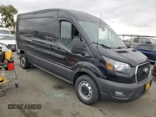 2024 Ford Transit Cargo with VIN 1FTBR1C86RKA98779, listed as a Copart auction lot 70473944 with 35 mi miles and Salvage Title. Bid and sale history available at DreamBid. Image 4.
