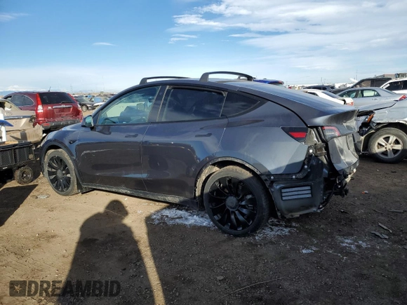 2021 Tesla Model Y Long Range with VIN 5YJYGDEE2MF065398, listed as a Copart auction lot 89352855 with 46,144 mi miles and Salvage Title. Bid and sale history available at DreamBid. Image 2.