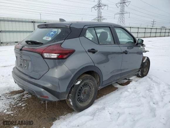 2023 Nissan Kicks S with VIN 3N1CP5BV6PL528947, listed as a Copart auction lot 44822575 with 52,986 mi miles and Salvage Title. Bid and sale history available at carsss.com. Image 3.