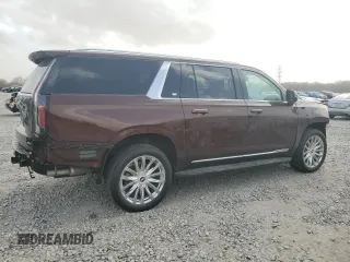 2023 Cadillac Escalade ESV 4WD Premium Luxury with VIN 1GYS4KKL8PR504649, listed as a Copart auction lot 49773625 with 15,046 mi miles and Salvage Title. Bid and sale history available at carsss.com. Image 3.
