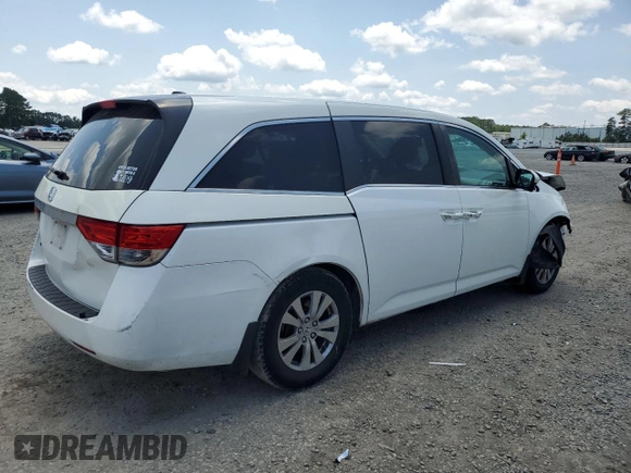 2014 Honda Odyssey EX-L with VIN 5FNRL5H67EB051217, listed as a Copart auction lot 59954225 with 262,816 mi miles and Salvage title. Bid and sale history available at DreamBid. Image 3.