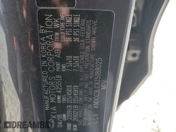 2018 Kia Niro EX with VIN KNDCC3LCXJ5188025, listed as a Copart auction lot 52316785 with 68,732 mi miles and Salvage Title. Bid and sale history available at carsss.com. Image 16.