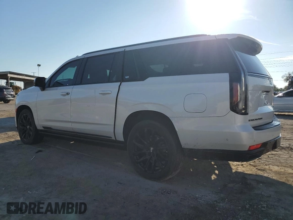 2022 Cadillac Escalade ESV Sport Platinum with VIN 1GYS4RKL2NR350025, listed as a Copart auction lot 74261794 with 28,667 mi miles and Non repairable. Bid and sale history available at DreamBid. Image 2.