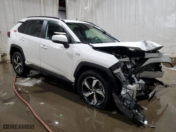2021 Toyota RAV4 Prime SE with VIN JTMAB3FV4MD054595, listed as a Copart auction lot 87646045 with NaN miles and Salvage Title. Bid and sale history available at carsss.com. Image 4.