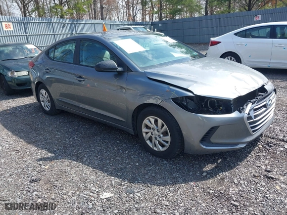 2017 Hyundai Elantra SE with VIN KMHD74LF3HU117124, listed as a IAAI auction lot 41893076 with 150,064 mi miles. Bid and sale history available at carsss.com. Image 1.