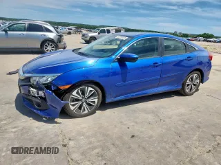 2018 Honda Civic EX-T z VIN JHMFC1F34JX017352, wystawiony jako Copart lot #57729495 z przebiegiem 87 038 mil mil oraz Szkoda całkowita • Salvage title. Historia ofert i sprzedaży dostępna na DreamBid. Obrazek 1.