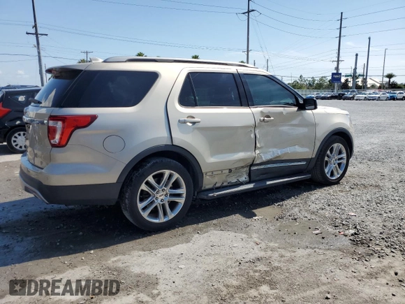 2017 Ford Explorer XLT with VIN 1FM5K7D89HGD36253, listed as a Copart auction lot 58910615 with 88,840 mi miles and Salvage title. Bid and sale history available at DreamBid. Image 3.