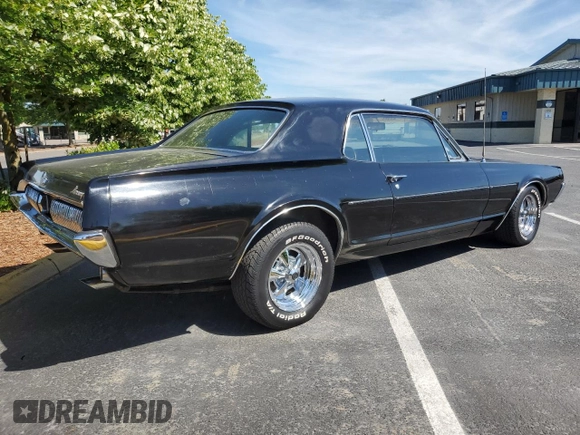 1967 Mercury Cougar z VIN 7F91C560655, wystawiony jako Copart lot #60170105 z przebiegiem 26 153 mil mil oraz Czysty tytuł • Clean title. Historia ofert i sprzedaży dostępna na DreamBid. Obrazek 3.