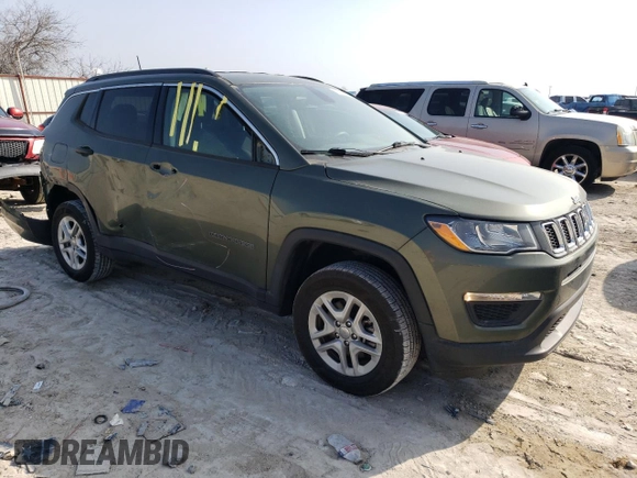 2021 Jeep Compass Sport with VIN 3C4NJDAB4MT510581, listed as a Copart auction lot 43903255 with 67,496 mi miles and Salvage title. Bid and sale history available at DreamBid. Image 4.