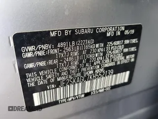 2019 Subaru Forester Premium with VIN JF2SKAGC7KH552139, listed as a IAAI auction lot 42566945 with 204,278 mi miles and . Bid and sale history available at DreamBid. Image 1.