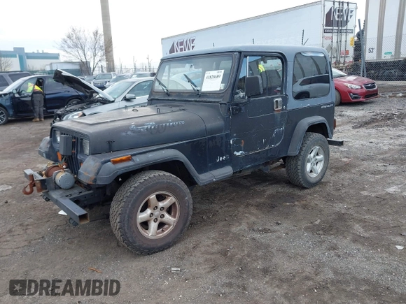 1993 Jeep Wrangler "S" with VIN 1J4FY19PXPP225417, listed as a IAAI auction lot 41820689 with 43,576 mi miles. Bid and sale history available at carsss.com. Image 2.