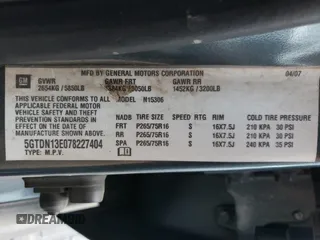 2007 Hummer H3 SUV with VIN 5GTDN13E078227404, listed as a Copart auction lot 78412944 with 155,757 mi miles and Clean Title. Bid and sale history available at carsss.com. Image 13.