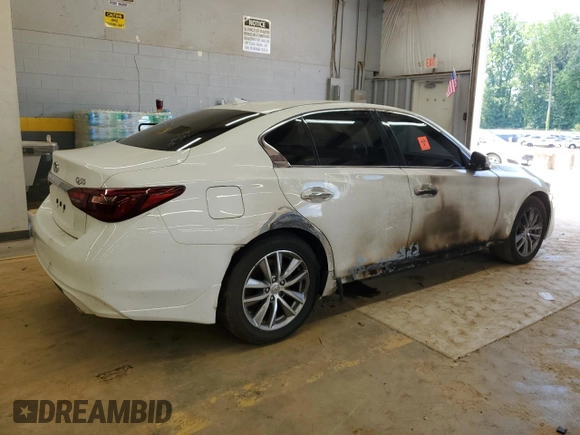 2021 Infiniti Q50 Pure with VIN JN1EV7AP7MM700174, listed as a Copart auction lot 62968275 with Not provided miles and Clean title. Bid and sale history available at DreamBid. Image 3.