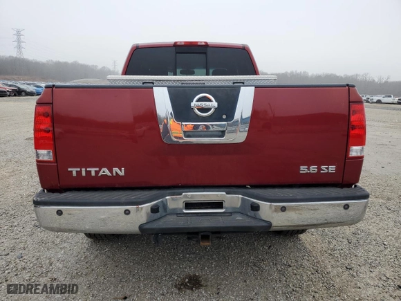 2008 Nissan Titan XE with VIN 1N6AA06C98N336311, listed as a Copart auction lot 43977905 with 191,659 mi miles and Clean Title. Bid and sale history available at carsss.com. Image 6.