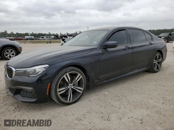 2017 BMW 7 Series 740i with VIN WBA7E2C37HG740680, listed as a Copart auction lot 45072763 with 76,828 mi miles. Bid and sale history available at carsss.com. Image 1.