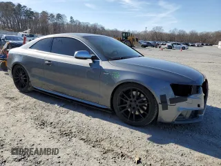 2014 Audi S5 Premium Plus with VIN WAUCGAFRXEA010408, listed as a Copart auction lot 42742145 with 128,354 mi miles and Salvage Title. Bid and sale history available at carsss.com. Image 4.