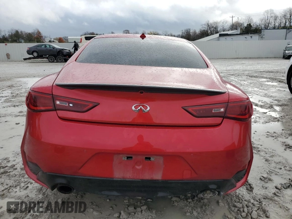 2017 Infiniti Q60 Red Sport 400 with VIN JN1FV7EL6HM701592, listed as a Copart auction lot 81462554 with 63,276 mi miles and Salvage title. Bid and sale history available at DreamBid. Image 6.