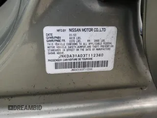 2003 Infiniti I35 Luxury z VIN JNKDA31A03T112340, wystawiony jako Copart lot #67541894 z przebiegiem 177 821 mil mil oraz Czysty tytuł • Clean title. Historia ofert i sprzedaży dostępna na DreamBid. Obrazek 12.